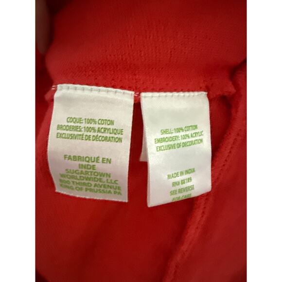 Lilly Pulitzer Rami Sweatshirt Coconut "Joy" Jeweled Graphic Size Small - Picture 9 of 9